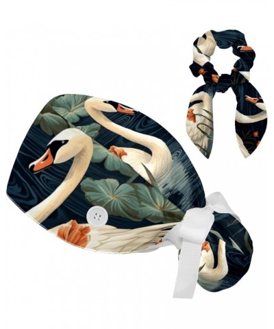 Animal Swan Classic Working Cap Adjustable Tie Back Hat Ponytail Holder Hair Accessories Color 10 $10.44 Skullies & Beanies