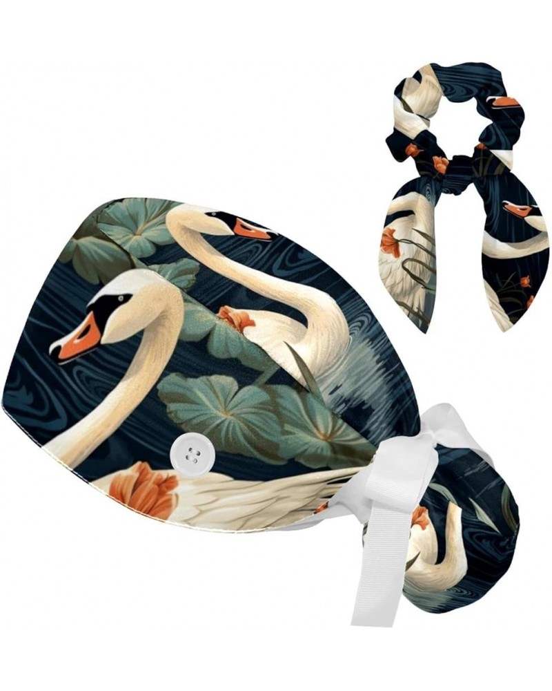 Animal Swan Classic Working Cap Adjustable Tie Back Hat Ponytail Holder Hair Accessories Color 10 $10.44 Skullies & Beanies