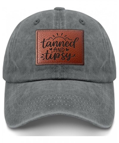 Tanned and Tipsy Beach Life Baseball Hat Trendy Golf Caps Gifts for Grandma Who Like Engraved,Sun Hat Suitable for Light Grey...