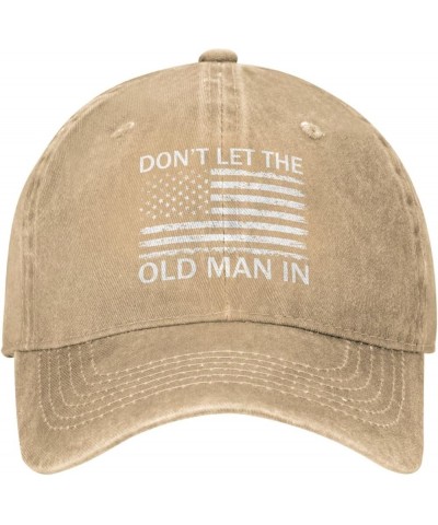 Old Man Womens Baseball Hat Don't Let Old Man in Pickleball Hat Natural $13.32 Baseball Caps