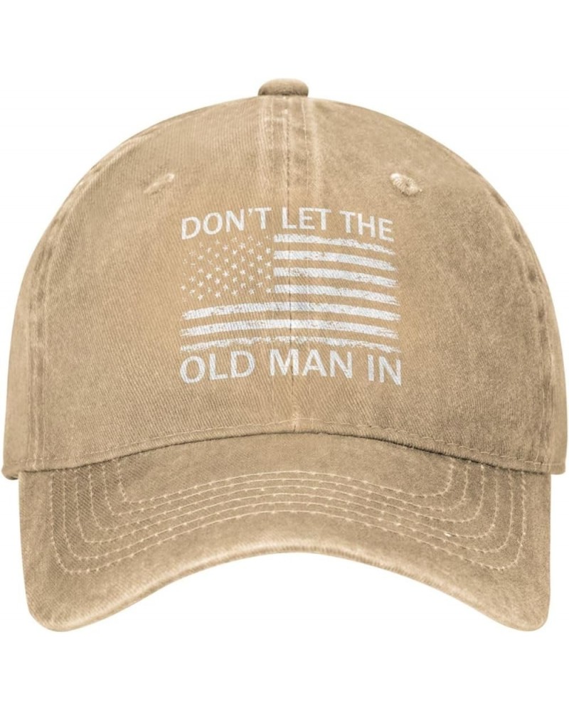 Old Man Womens Baseball Hat Don't Let Old Man in Pickleball Hat Natural $13.32 Baseball Caps