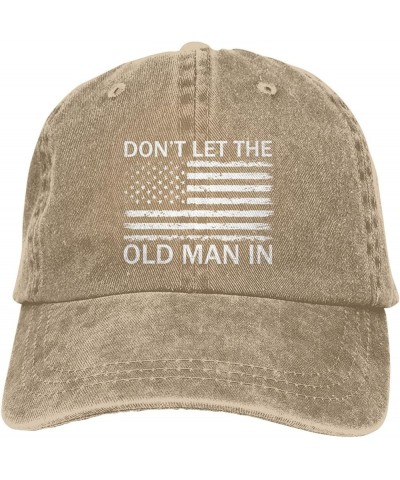 Old Man Womens Baseball Hat Don't Let Old Man in Pickleball Hat Natural $13.32 Baseball Caps