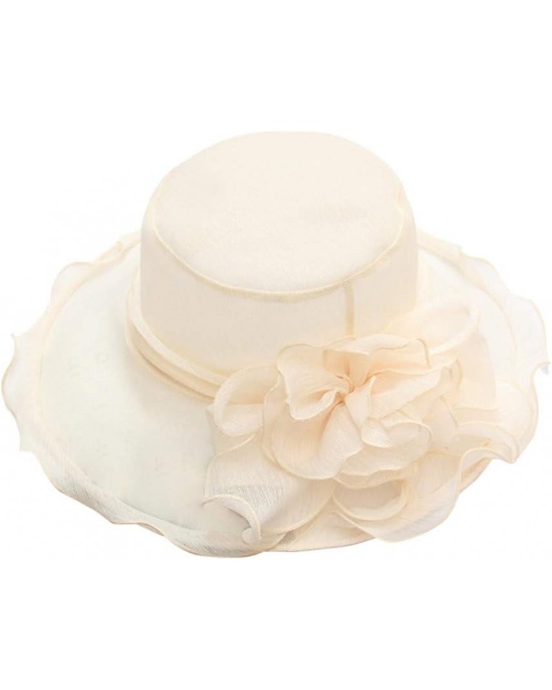 Women's Church Fascinator Bridal Tea Party Wedding Hat Trucker Cap Beige-l $6.71 Baseball Caps