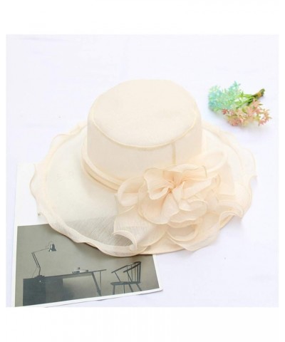 Women's Church Fascinator Bridal Tea Party Wedding Hat Trucker Cap Beige-l $6.71 Baseball Caps