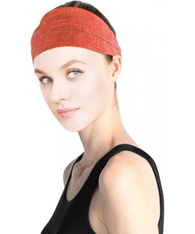 Women Knotted Turban Head Wrap Headband Wide Elastic Headband Sport Yoga Headwear Hats Turban Hat Sport Headbands Orange-07er...