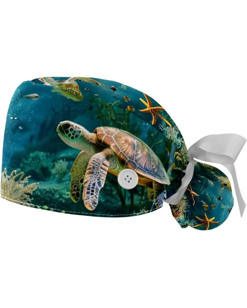 Sea Turtle Starfish Women's and Men's Cap Working Hat One Size Multiple Color 2-Pack Color 7 $12.97 Skullies & Beanies