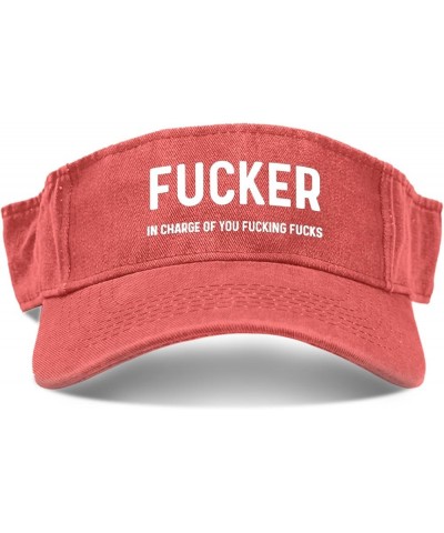 Fucker in Charge of You Fucking Fucks Hat Sun Visor Hats for Men Sun Visor Hats Stylish Sun Saffron $10.32 Visors