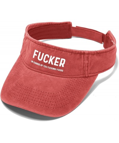 Fucker in Charge of You Fucking Fucks Hat Sun Visor Hats for Men Sun Visor Hats Stylish Sun Saffron $10.32 Visors