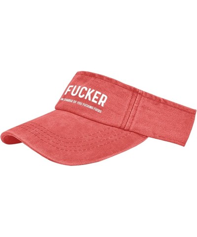 Fucker in Charge of You Fucking Fucks Hat Sun Visor Hats for Men Sun Visor Hats Stylish Sun Saffron $10.32 Visors