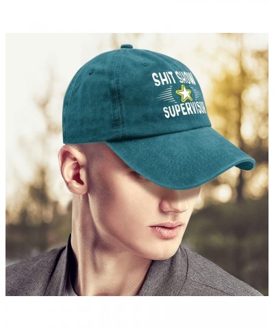 Baseball Cap Golf Gym Hat for Men's Beach Baseball Hats Breathable id tap That Baseball Hat Cyan Blue $10.05 Visors