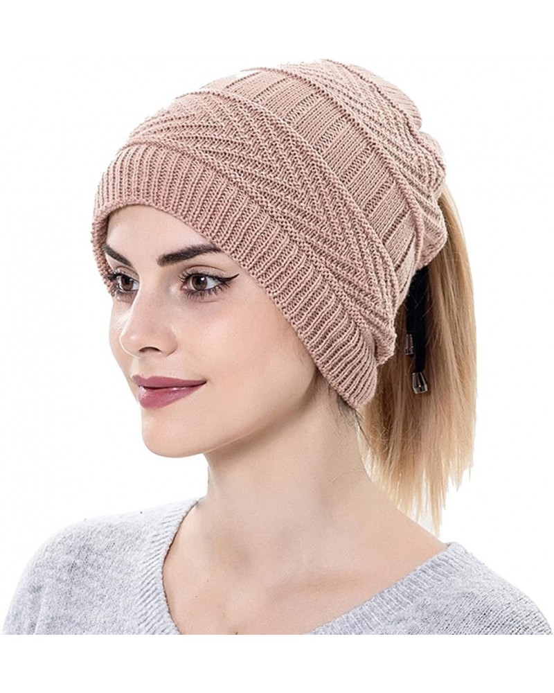 Ladies Wool Knitted Beanies Cap Women&Men Winter Slouchy Knit Warm Hats Scarf Dual Purpose Knitted Womens Hat and Scarf Pink ...