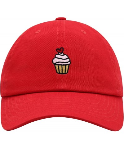 Pink Muffin Premium Dad Hat Embroidered Baseball Cap Cupcakes Snack One Size Red $11.24 Baseball Caps