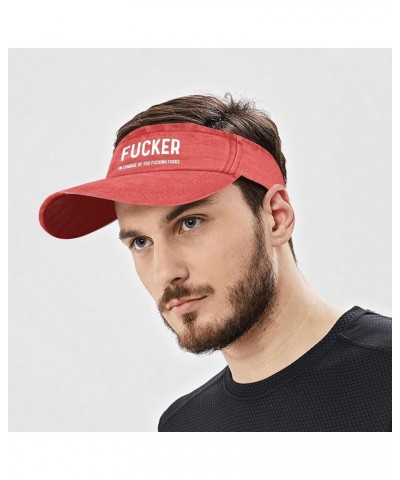 Fucker in Charge of You Fucking Fucks Hat Sun Visor Hats for Men Sun Visor Hats Stylish Sun Saffron $10.32 Visors