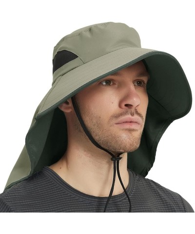 Sun Fishing Adjustable Protection and Solid Men's Color Women's Hiking Travel Out Hat Cap Summer Cap for Men Army Green $9.77...