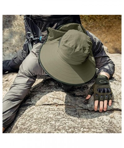 Sun Fishing Adjustable Protection and Solid Men's Color Women's Hiking Travel Out Hat Cap Summer Cap for Men Army Green $9.77...