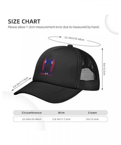 Wings Haiti Flag Baseball Cap Men Women Solid Mesh Snapback Flat-Bill Dad Trucker Hat Black $7.01 Baseball Caps