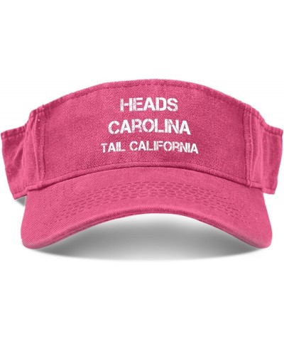 Headss Carolinaa Taill Californiaa Visor for Men Caps Visor Hats for Men Running Hat Cute Beach Beach Caps Pink $10.79 Visors