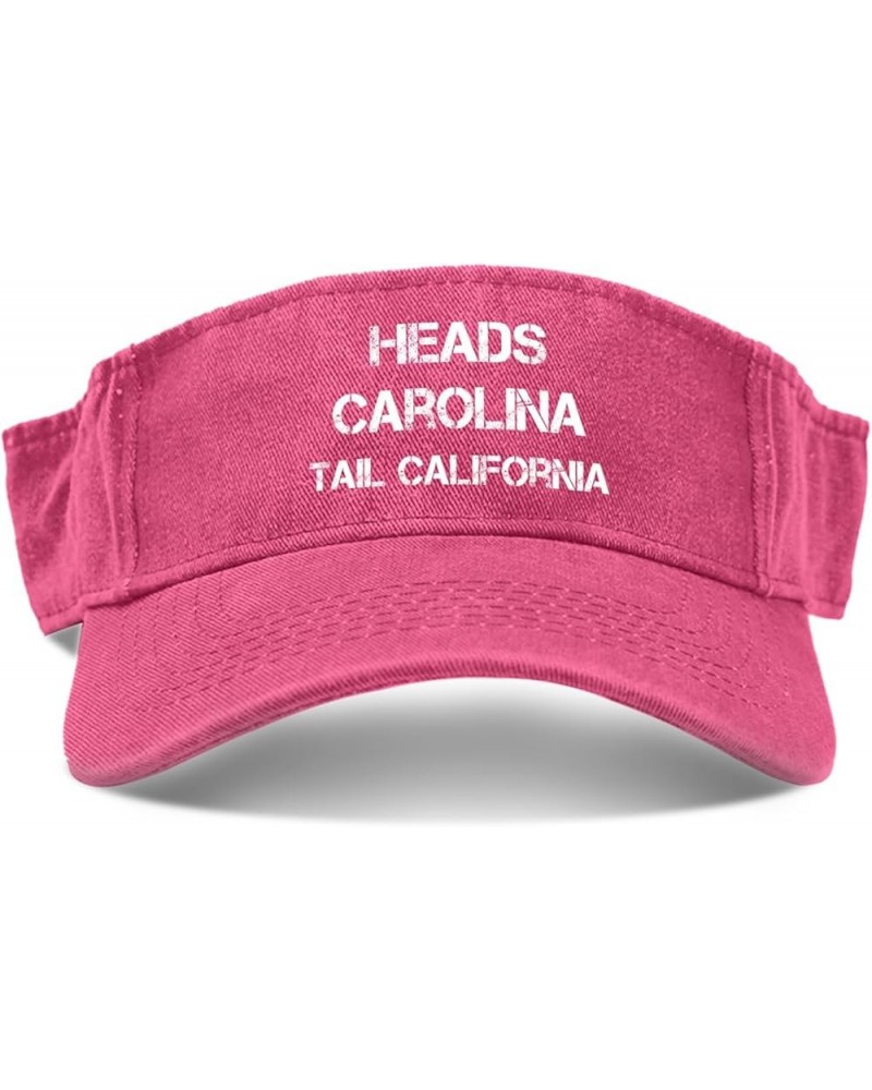 Headss Carolinaa Taill Californiaa Visor for Men Caps Visor Hats for Men Running Hat Cute Beach Beach Caps Pink $10.79 Visors