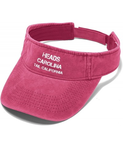 Headss Carolinaa Taill Californiaa Visor for Men Caps Visor Hats for Men Running Hat Cute Beach Beach Caps Pink $10.79 Visors