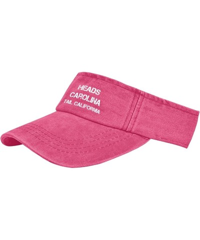 Headss Carolinaa Taill Californiaa Visor for Men Caps Visor Hats for Men Running Hat Cute Beach Beach Caps Pink $10.79 Visors