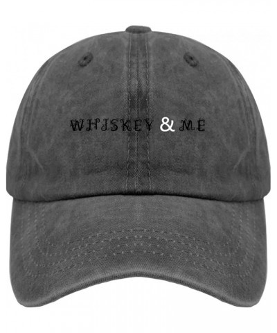 Mens Baseball Hats Whiskey Hats for Women Funny Caps Quick Dry Whiskey and Me Visor Hat Pigment Black $7.95 Baseball Caps