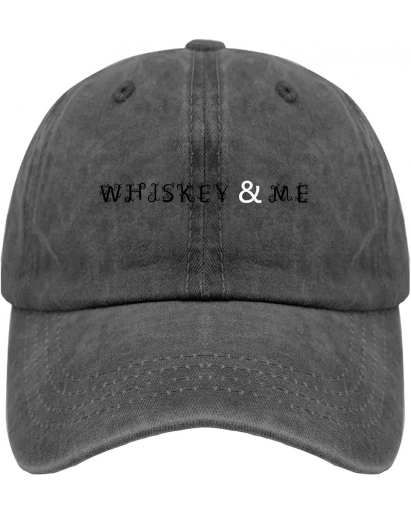 Mens Baseball Hats Whiskey Hats for Women Funny Caps Quick Dry Whiskey and Me Visor Hat Pigment Black $7.95 Baseball Caps