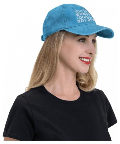 You're Lucky Women Want Equality and Not Revenge Hat for Men Baseball Caps Vintage Hat Blue $11.79 Baseball Caps