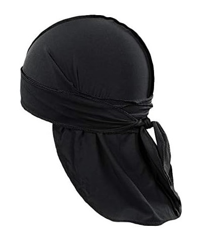 Pack of 12 Durag Headwrap Headscarf Bandana Doo Rag Long Tail Black $22.67 Skullies & Beanies