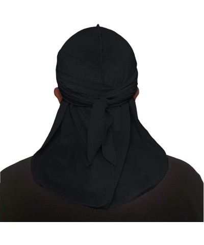 Pack of 12 Durag Headwrap Headscarf Bandana Doo Rag Long Tail Black $22.67 Skullies & Beanies