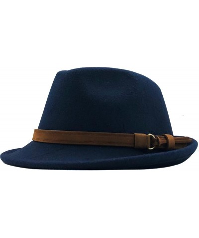 Woolen Women Men Fedora Hat for Elegant Lady Felt Hat Felt Church Jazz Hat Adjustable 55-58cm Red $15.06 Fedoras