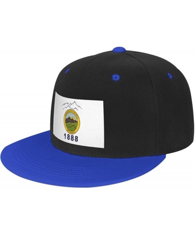 Flag of Sheridan County, Wyoming Baseball Cap for Men Women Snapback Hat Adjustable Flat Bill Hats Blue $9.89 Baseball Caps