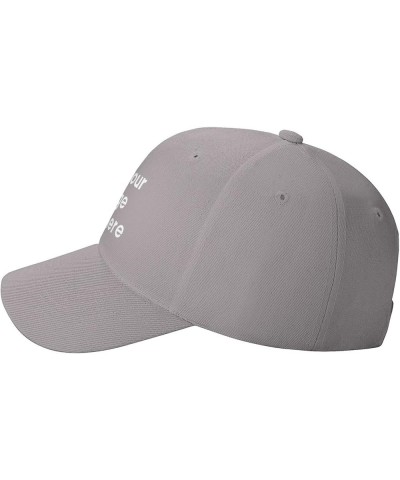 Custom Hats for Men Add Your Name Logo Text or Image Here Personalized Hats Gray $7.63 Baseball Caps