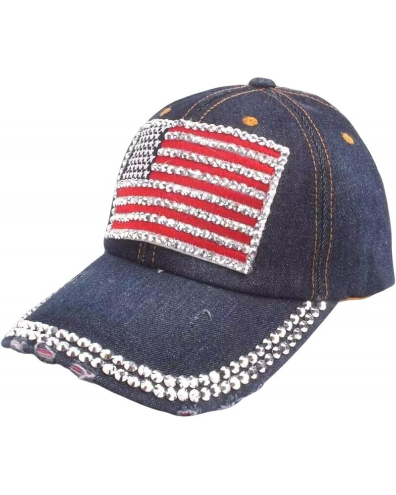 4Th of July Cap American Flag Baseball Caps USA Patriotic Hats Baseball Sports Sun Hat for Men Women Light Blue $7.01 Basebal...