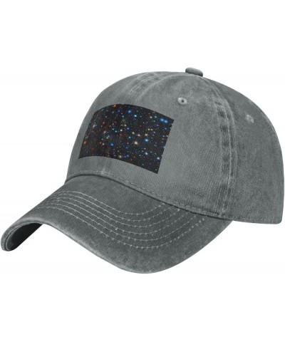 Black Stars Pattern Picture Adult Classic Denim hat : Comfortable, Light Unisex Suitable for Outdoor Sports Activity Gray $13...