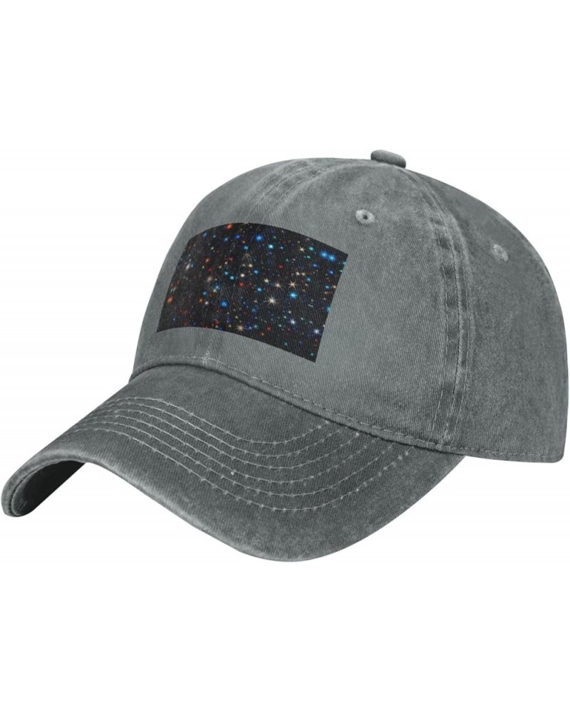 Black Stars Pattern Picture Adult Classic Denim hat : Comfortable, Light Unisex Suitable for Outdoor Sports Activity Gray $13...