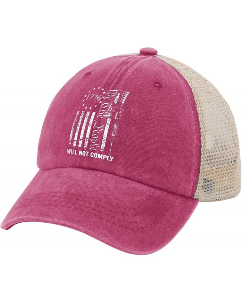 We The People Will Not Comply Hats Gifts for Women Hats for Women Men AllBlack Dad Hats Birthday Hats Pink $12.64 Bucket Hats