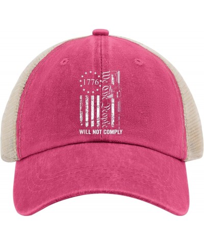 We The People Will Not Comply Hats Gifts for Women Hats for Women Men AllBlack Dad Hats Birthday Hats Pink $12.64 Bucket Hats