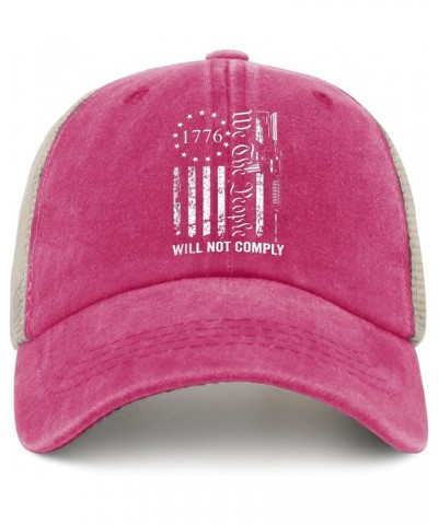 We The People Will Not Comply Hats Gifts for Women Hats for Women Men AllBlack Dad Hats Birthday Hats Pink $12.64 Bucket Hats