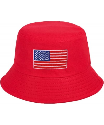 American Flag Hat Baseball Cap for Men Women Adjustable Snapback Hats USA Flag Trucker Hats One Size Red $5.94 Baseball Caps