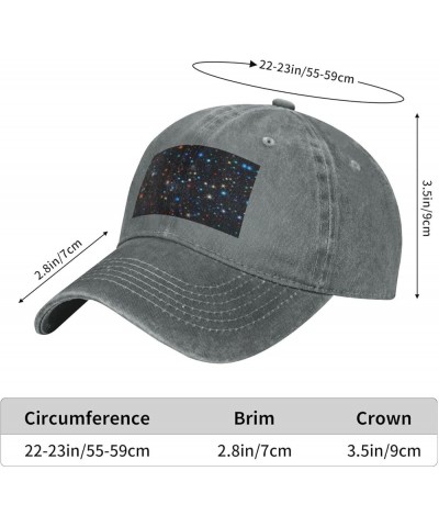 Black Stars Pattern Picture Adult Classic Denim hat : Comfortable, Light Unisex Suitable for Outdoor Sports Activity Gray $13...