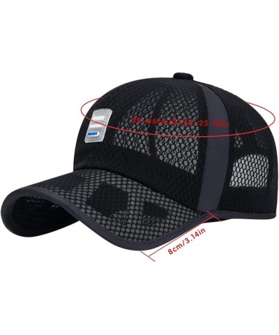 Unconstructed Adjustable Baseball Caps for Women Men Mesh Breathable Sun Hats Sunscreen Visors Cap White $6.08 Baseball Caps