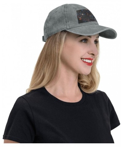 Black Stars Pattern Picture Adult Classic Denim hat : Comfortable, Light Unisex Suitable for Outdoor Sports Activity Gray $13...