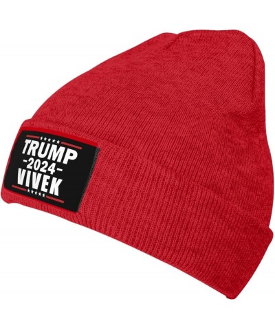 Trump Vivek Ramaswamy for President 2024 Beanie Hat Men Knit Hat Women Slouchy Skull Cap Sleep Caps Hedging Hat Black Red $10...