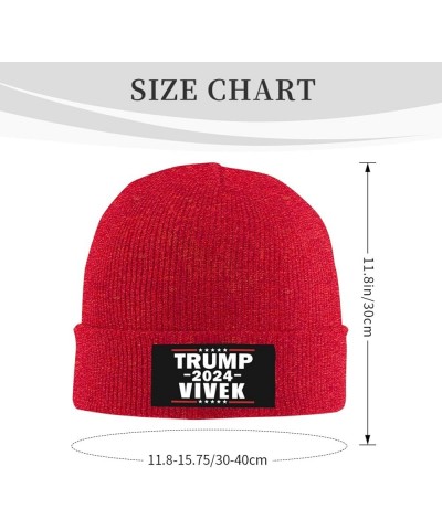 Trump Vivek Ramaswamy for President 2024 Beanie Hat Men Knit Hat Women Slouchy Skull Cap Sleep Caps Hedging Hat Black Red $10...