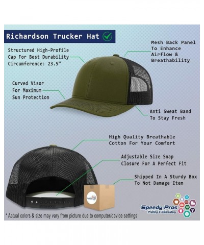 Custom Richardson Trucker Hat I (Love) Mah Jong Red Heart Hobbies Lovers Loden Black Personalized Text Here $18.19 Baseball Caps