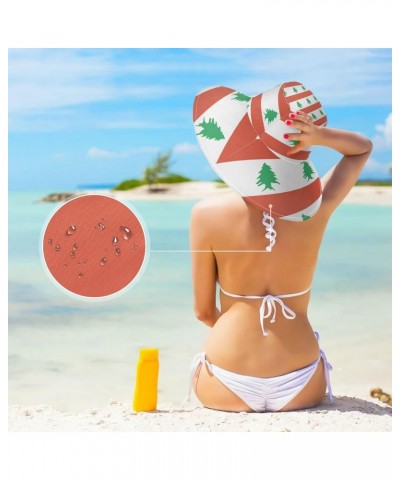 Lebanon Flag Sun Visors for Women, UV Protecetion Wide Brim Water-Resistant Sun Hats with Chin Strap White $15.42 Sun Hats