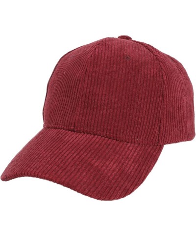 Personalized Baseball Cap Male Female Neutral Summer Solid Baseball Caps Corduroy Hat Visors Wine $7.54 Baseball Caps