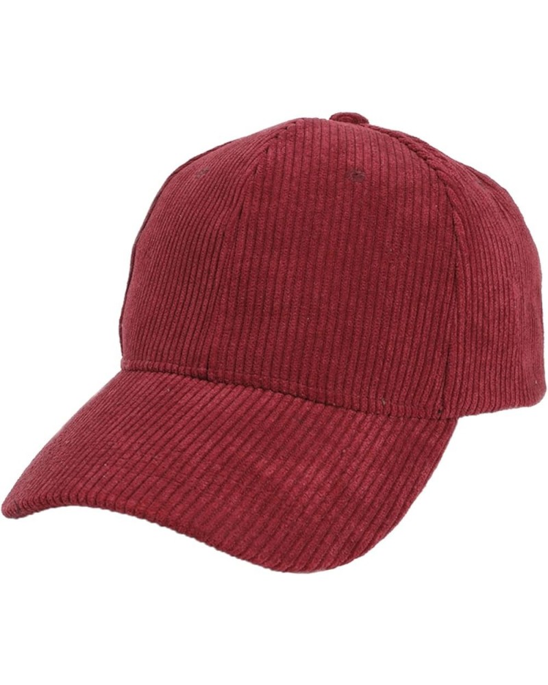 Personalized Baseball Cap Male Female Neutral Summer Solid Baseball Caps Corduroy Hat Visors Wine $7.54 Baseball Caps