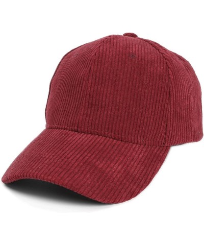 Personalized Baseball Cap Male Female Neutral Summer Solid Baseball Caps Corduroy Hat Visors Wine $7.54 Baseball Caps