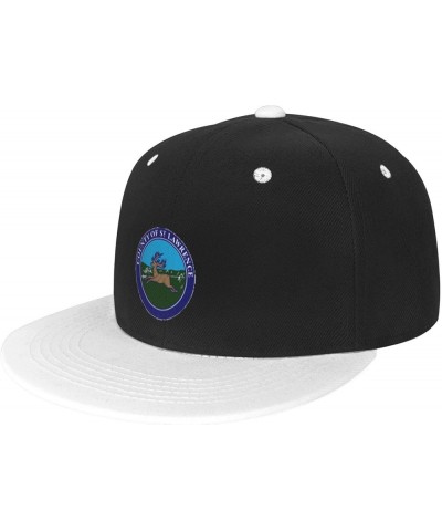 St. Lawrence County, New York Seal Baseball Cap for Men Women Snapback Hat Trucker Flat Bill Caps Sun Hats White $14.12 Baseb...